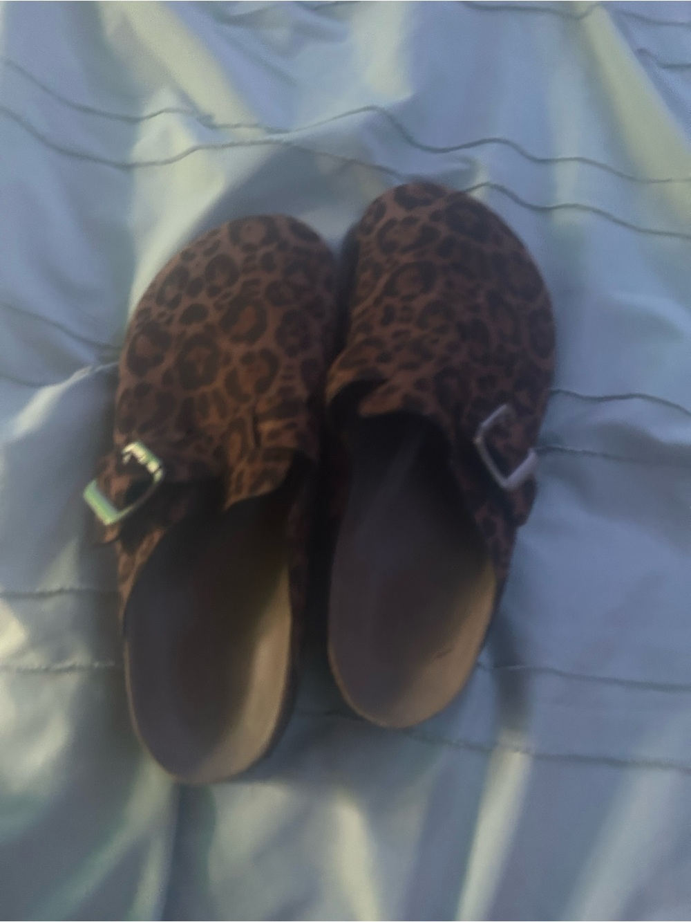 Kids Leopard Print Slip-On Clog - Brown